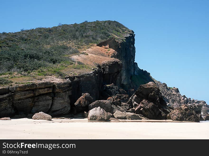 A beach headland on the NSW north coast