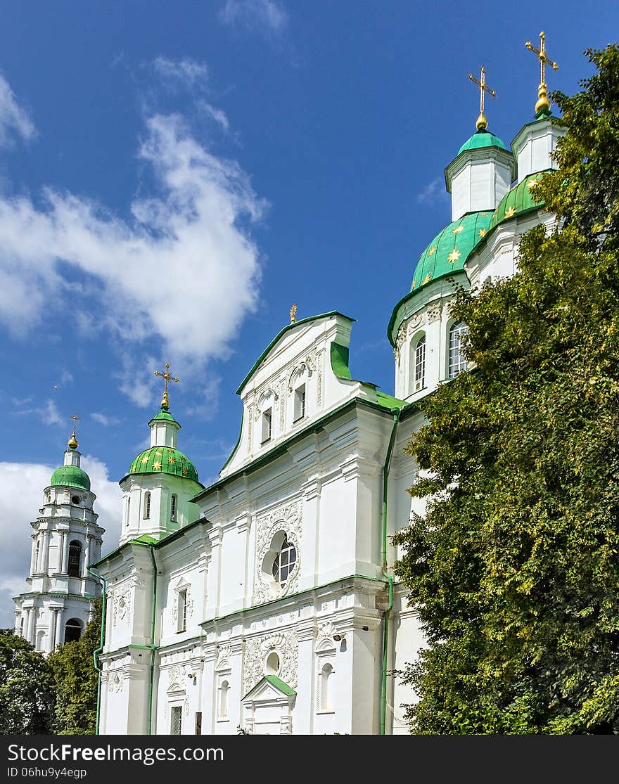 Church of the Mgar Spaso-Preobrezhanskiy (Savior-Transfiguration) Monastery. Ukraine. Church of the Mgar Spaso-Preobrezhanskiy (Savior-Transfiguration) Monastery. Ukraine.