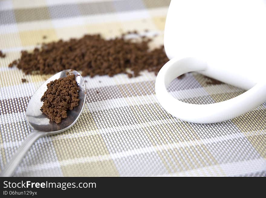 Close Up Coffee In Spoon