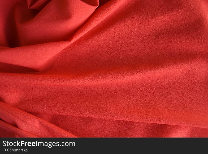 Red fabric background