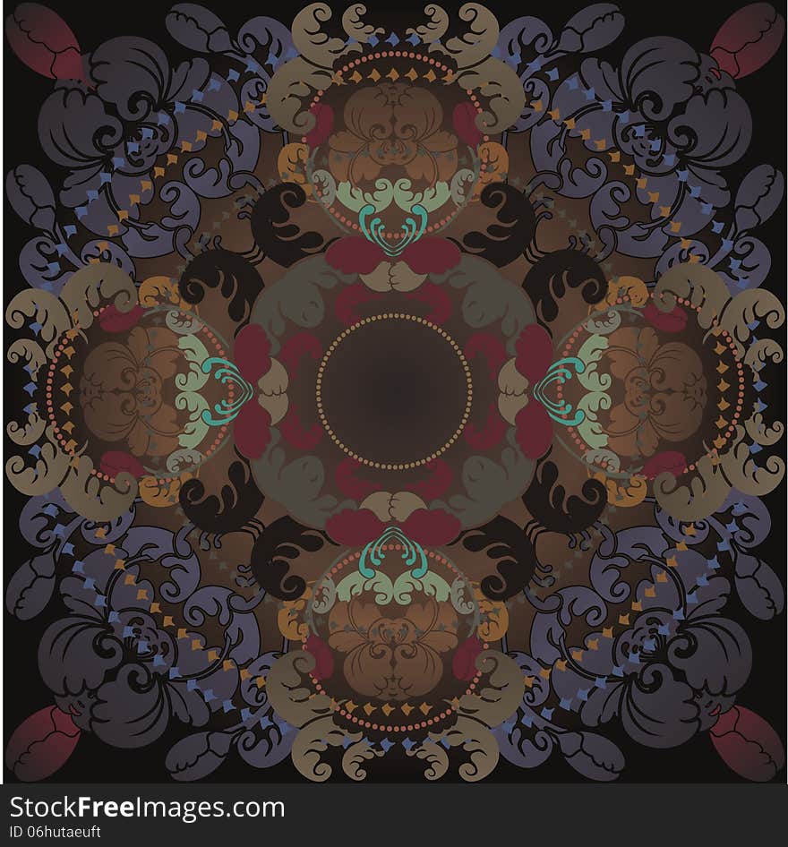 Floral design on dark background