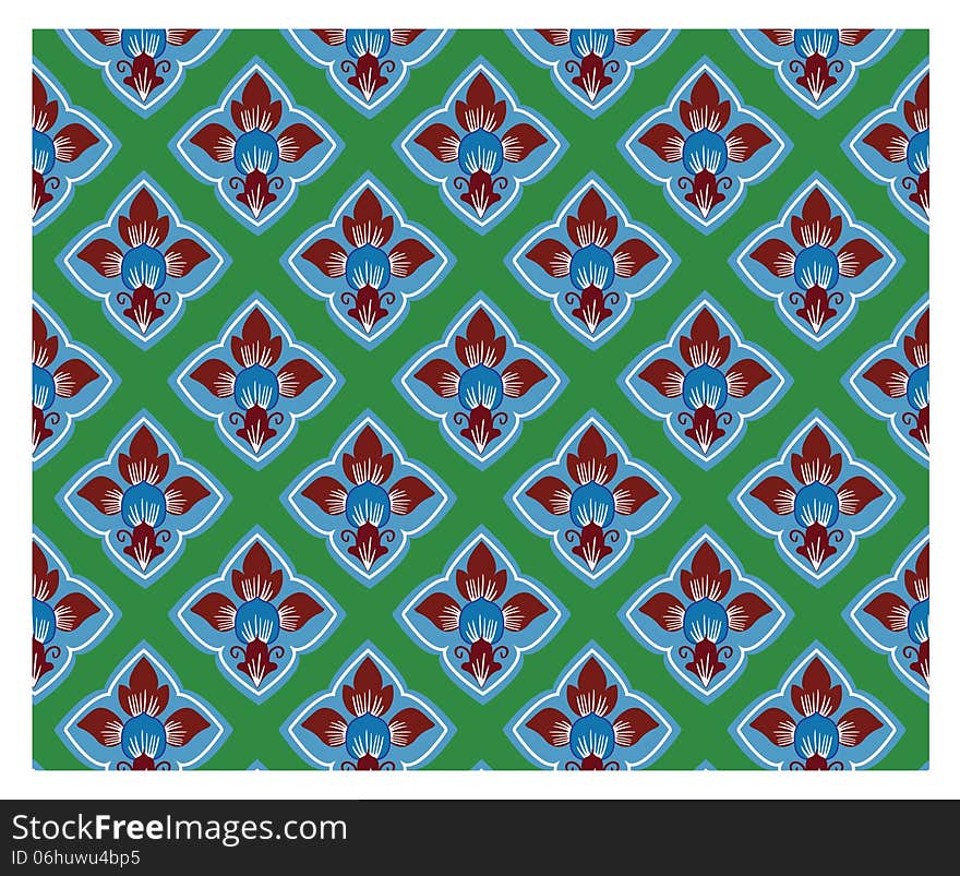 Thai traditional style art pattern in vector