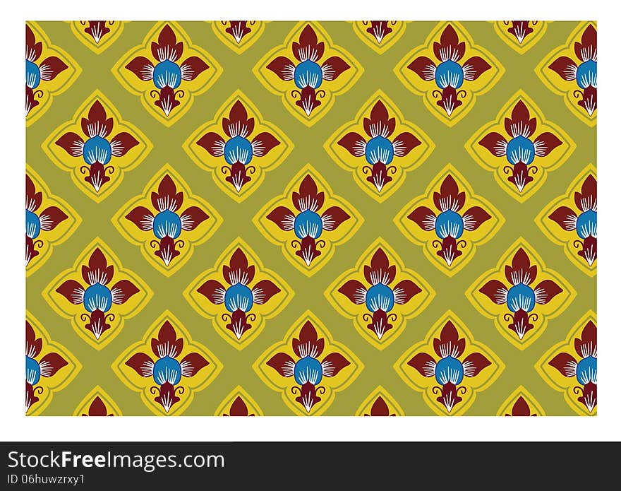 Thai traditional style art pattern in vector