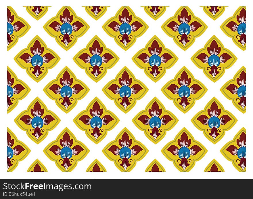 Thai traditional style art pattern in vector