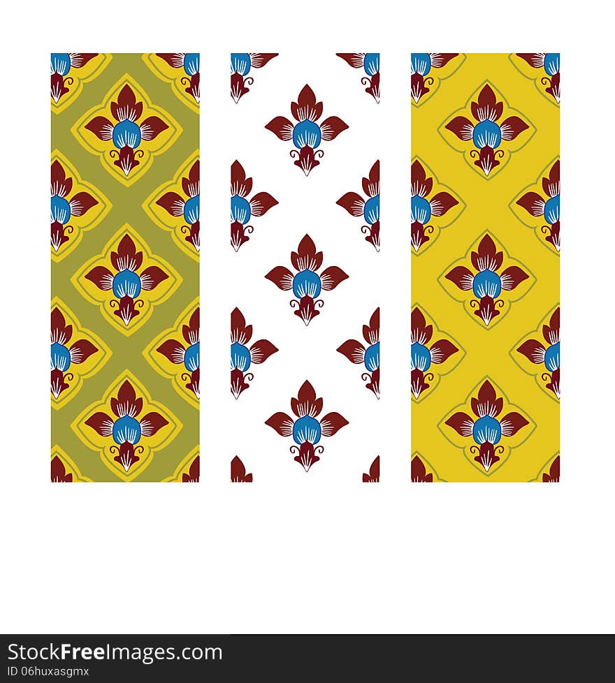 Thai traditional style art pattern in vector