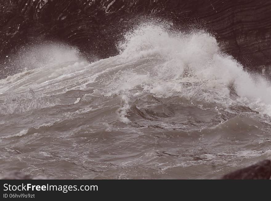 Storm in the gulf of la spezia liguria italy. Storm in the gulf of la spezia liguria italy