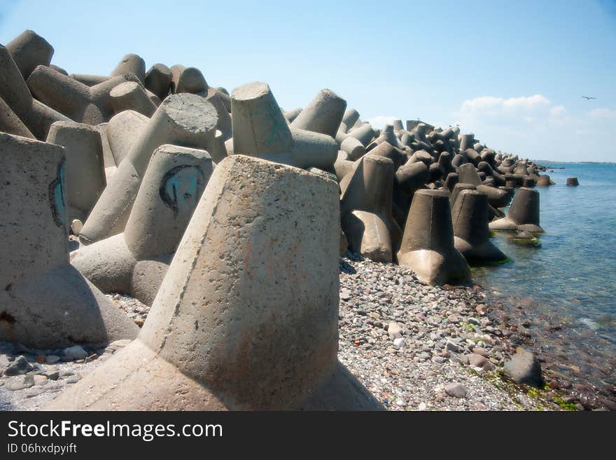 Black sea bank reinforcement, Bulgaria