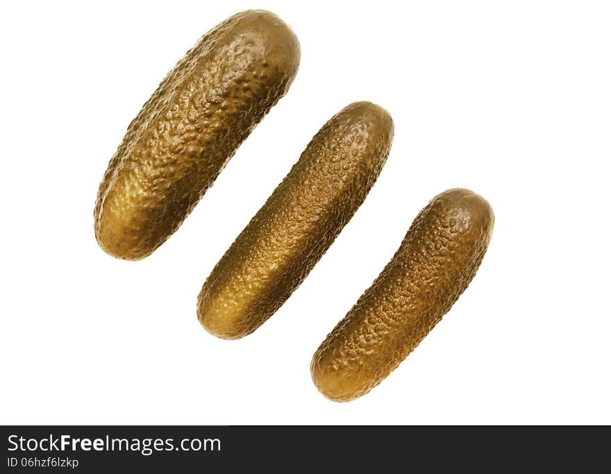 Cucumbers isolated on white background, pickles, Cucumbers