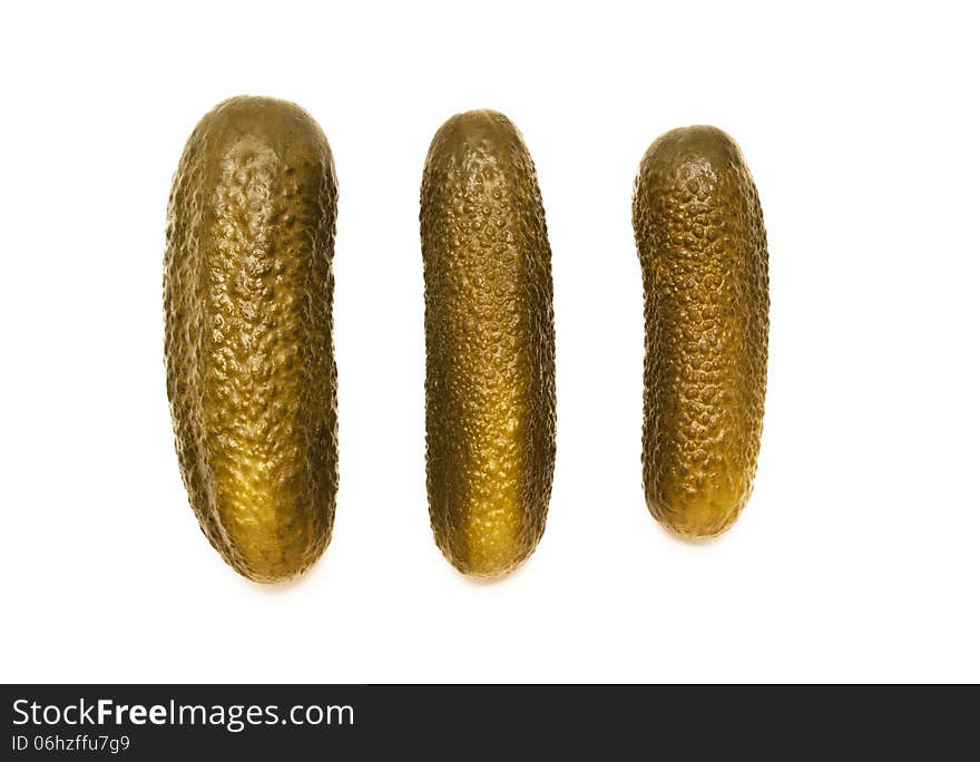 Cucumbers isolated on white background, pickles, Cucumbers