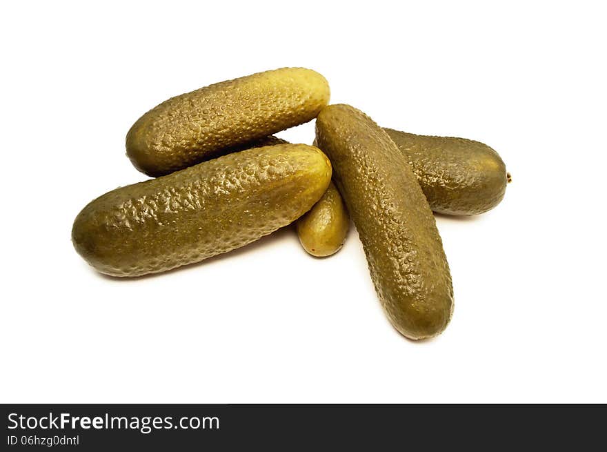 Cucumbers isolated on white background, pickles, Cucumbers