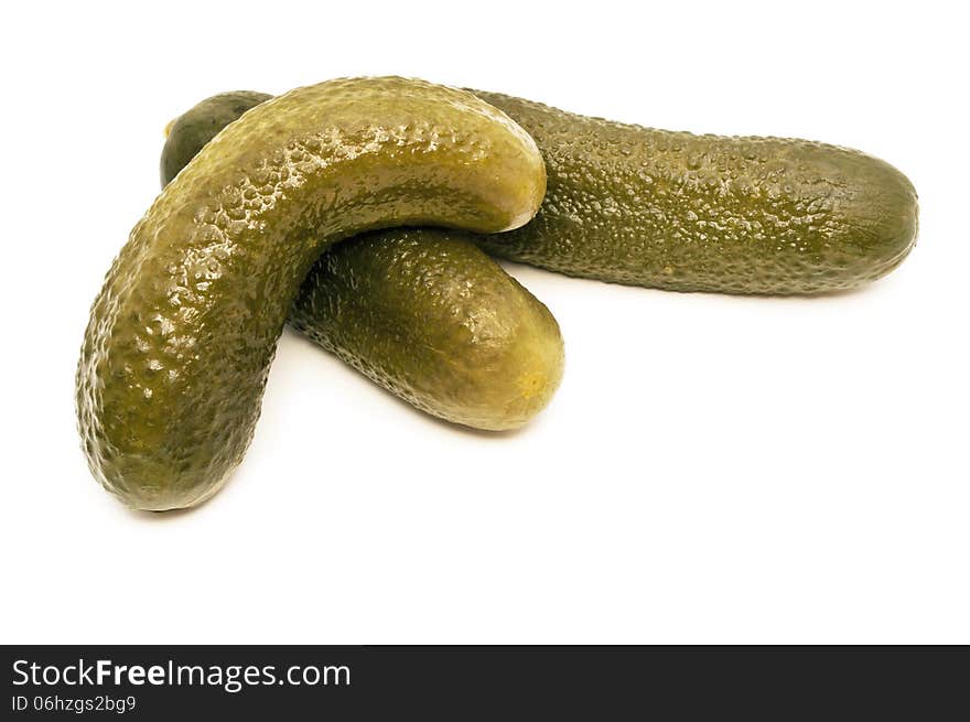 Cucumbers isolated on white background