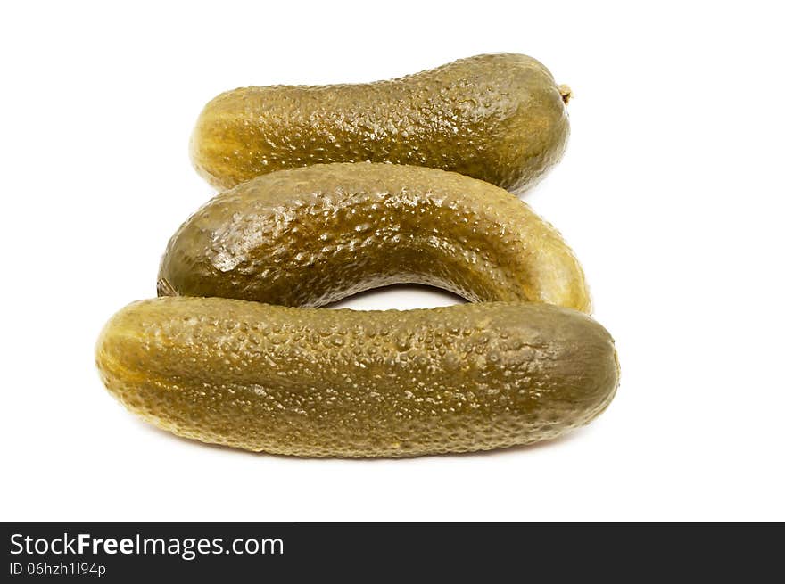 Cucumbers isolated on white background, pickles, Cucumbers