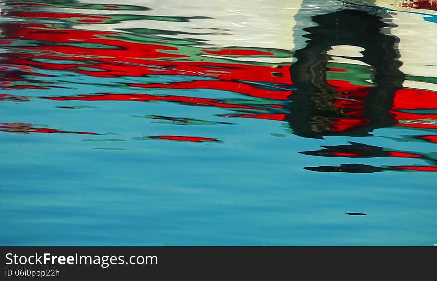 Boat Reflection on the Water