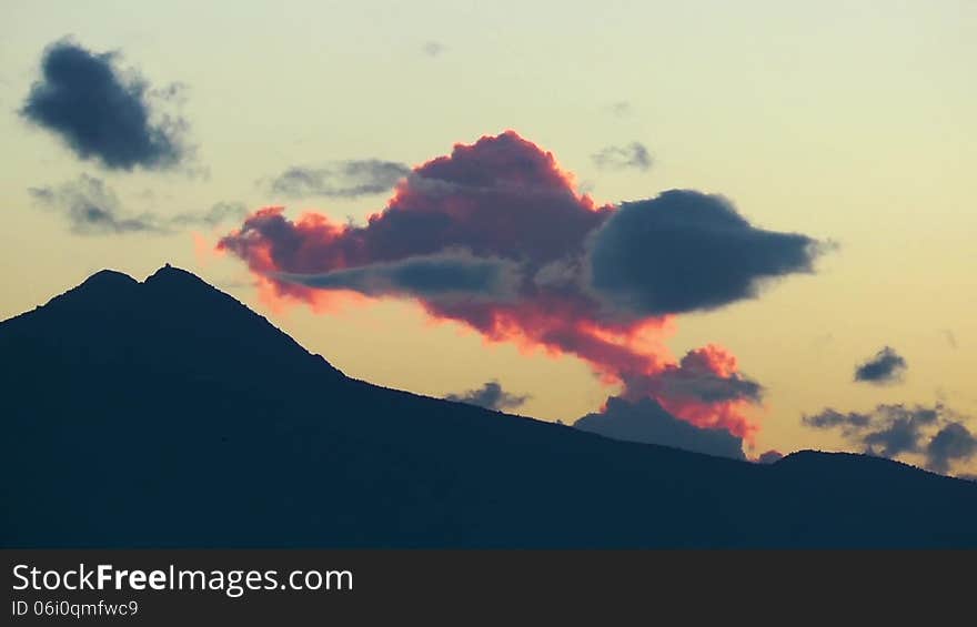 Mountain and the Clouds Time Lapse video. Mountain and the Clouds Time Lapse video