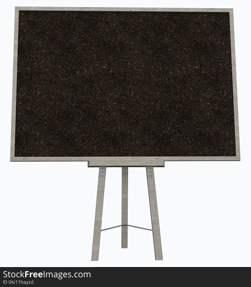 Empty blank cork board with wooden frame on white