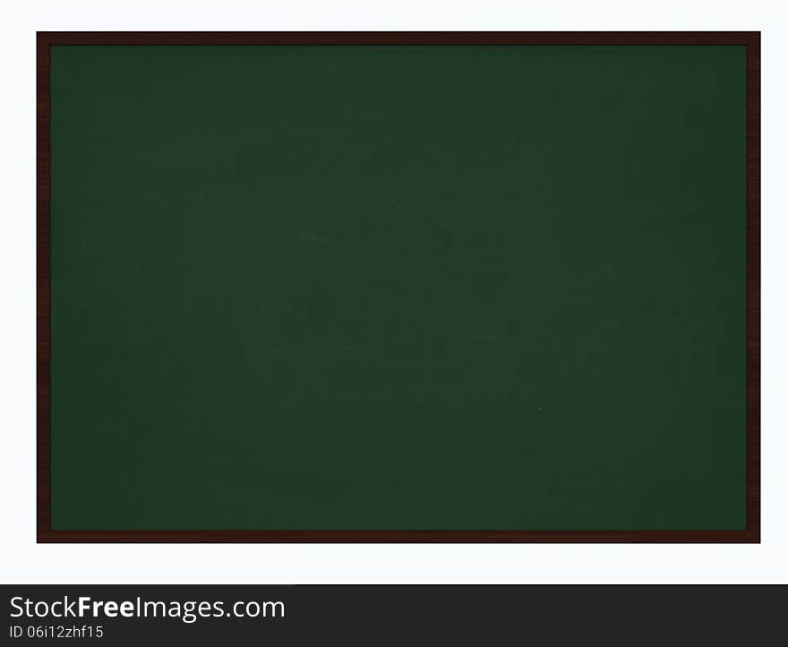 Empty blank green chalkboard