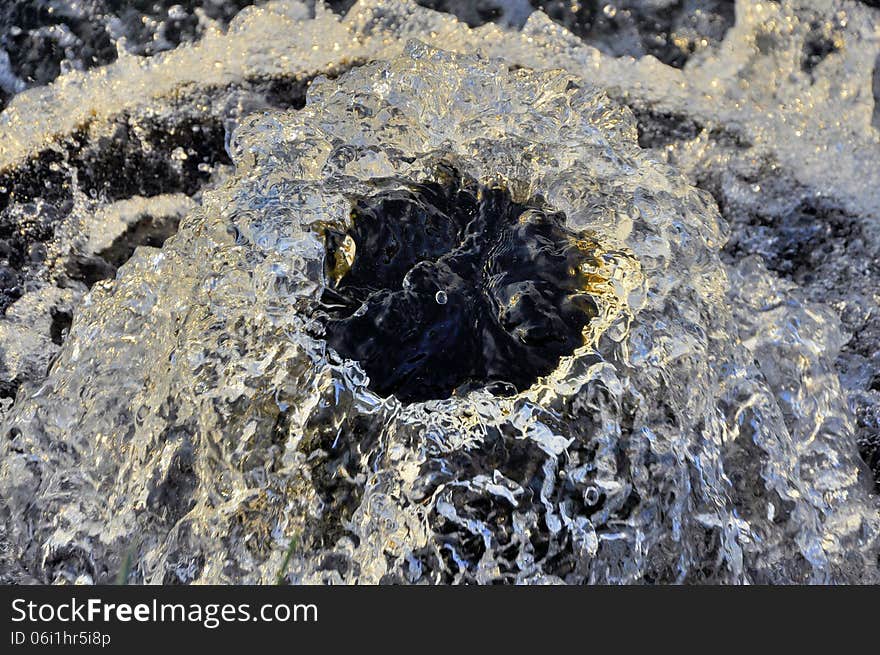 Abstract background with water volcano. Abstract background with water volcano