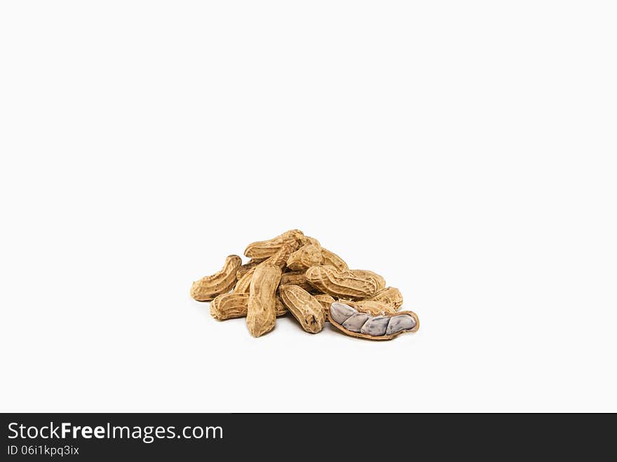 Boil bean with white background