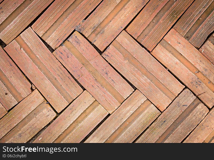 Brown brick floors background texture