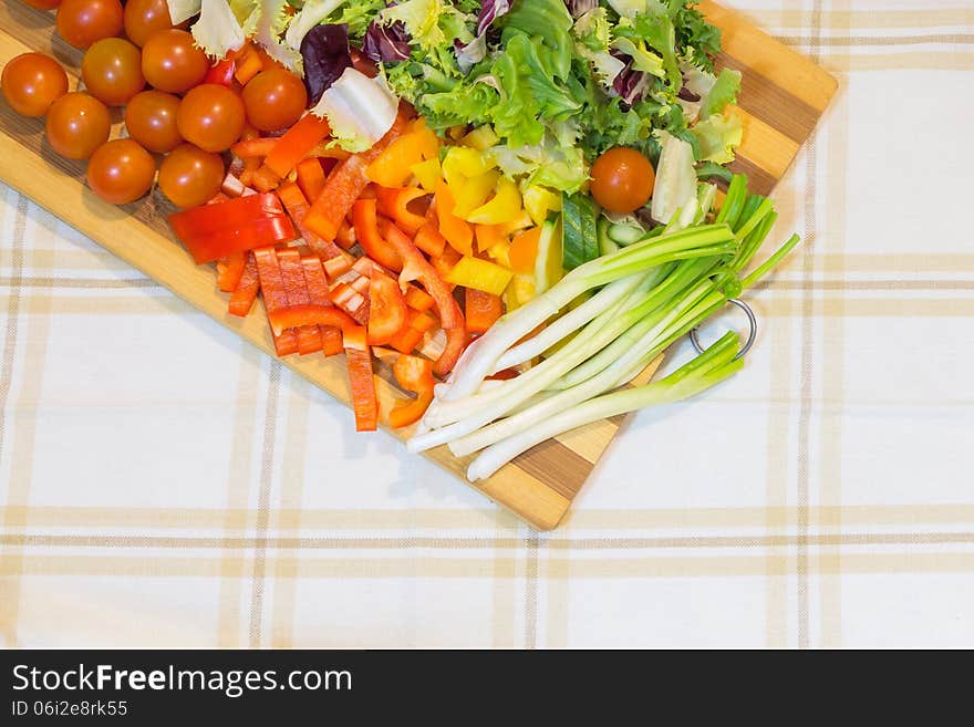 Vegetables On Cutting Board