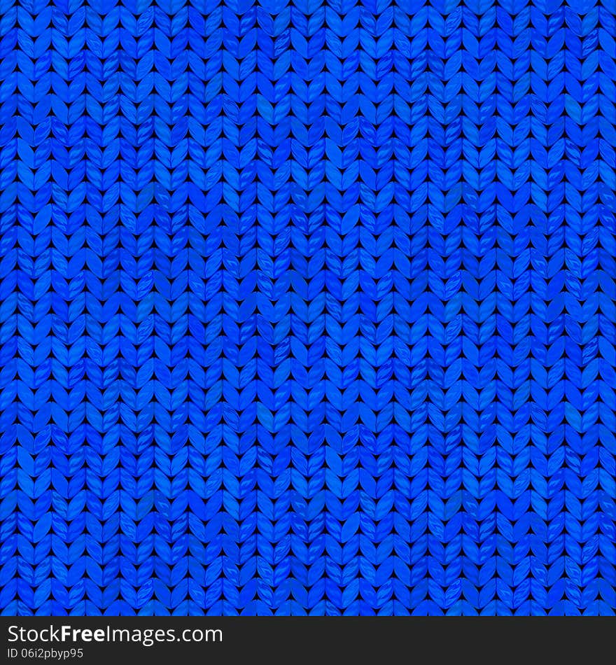 Blue Seamless Knitted Texture