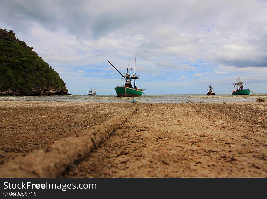 Sheltered Mooring On Sam Phraya Beach