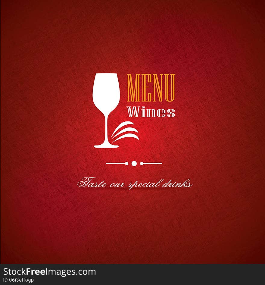 Wine menu cover design for restaurants