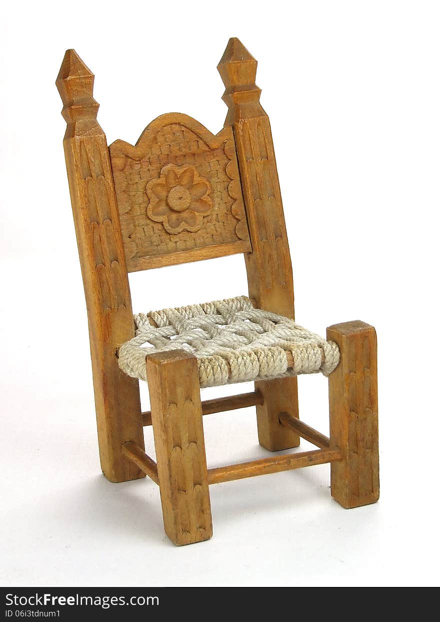 Miniature chair isolated