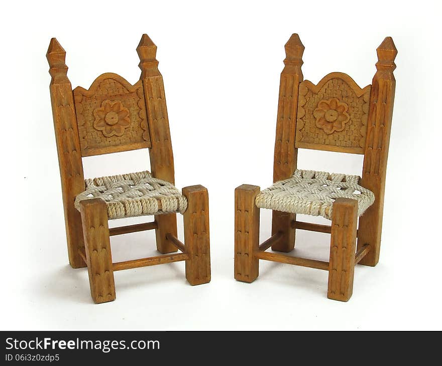 Pair Miniature Chairs