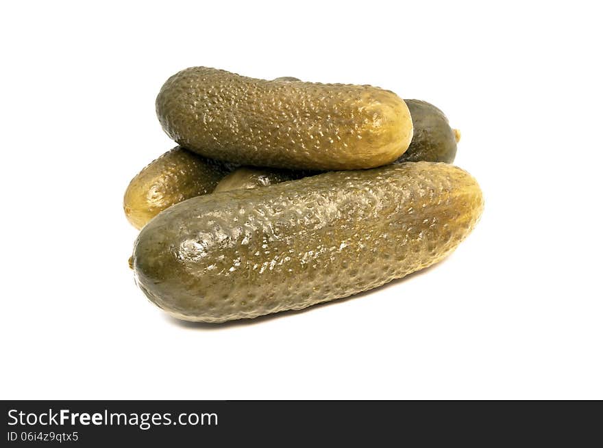 Cucumbers isolated on white background, pickles, Cucumbers