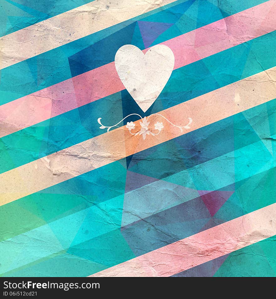 Bright festive abstract texture with hearts