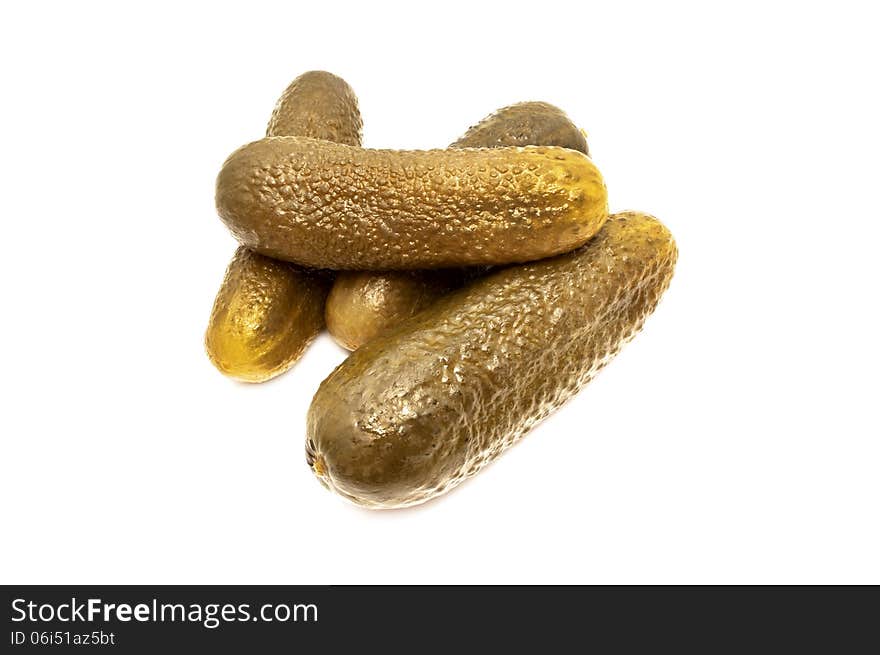 Cucumbers isolated on white background, pickles, Cucumbers