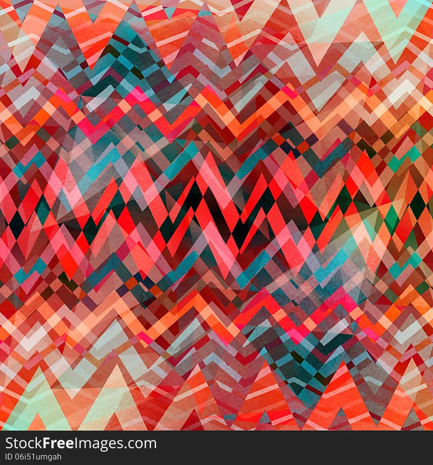 Bright abstract red texture with geometric elements. Bright abstract red texture with geometric elements