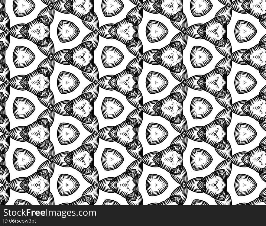 Illustration of geometric seamless pattern without gradient. Illustration of geometric seamless pattern without gradient