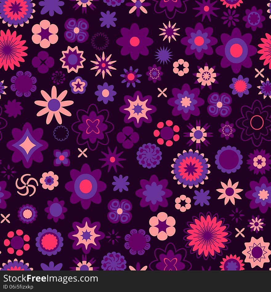 Seamless Pattern With Flowers