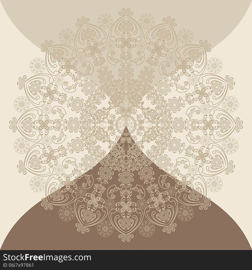 Floral design beige