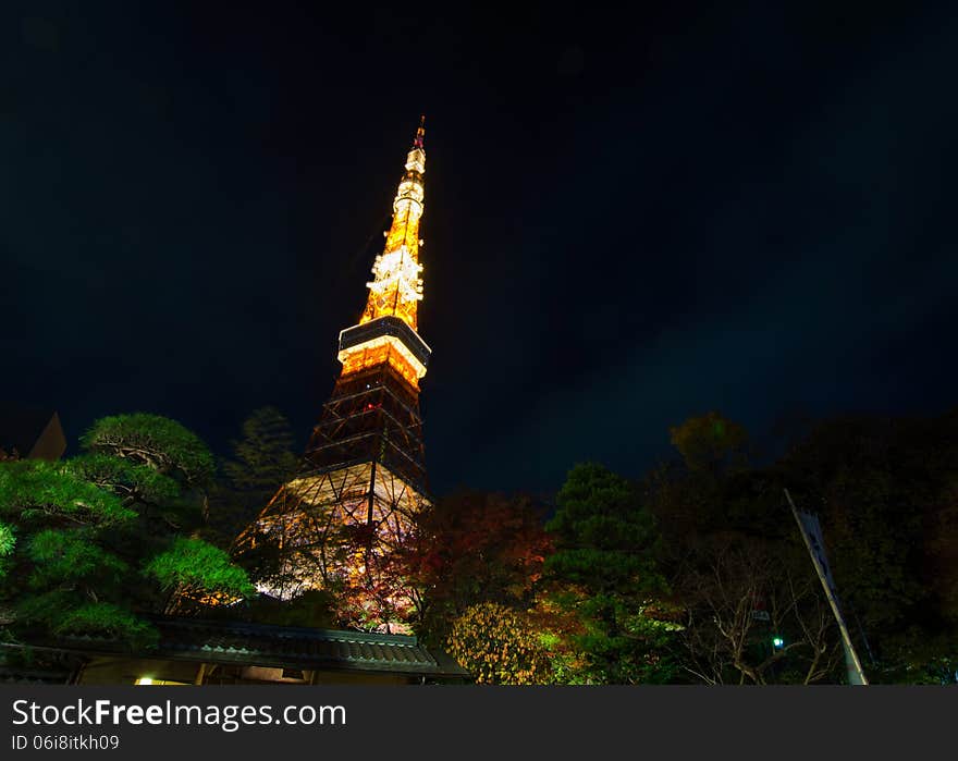 Tokyo Tower at night