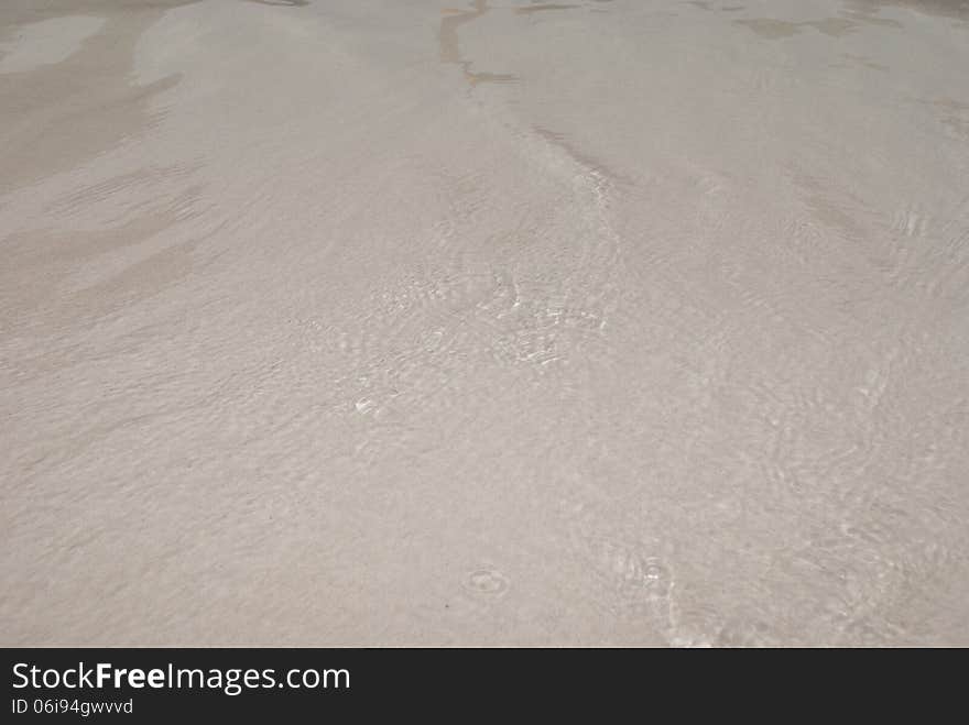 Beach sand and sea water