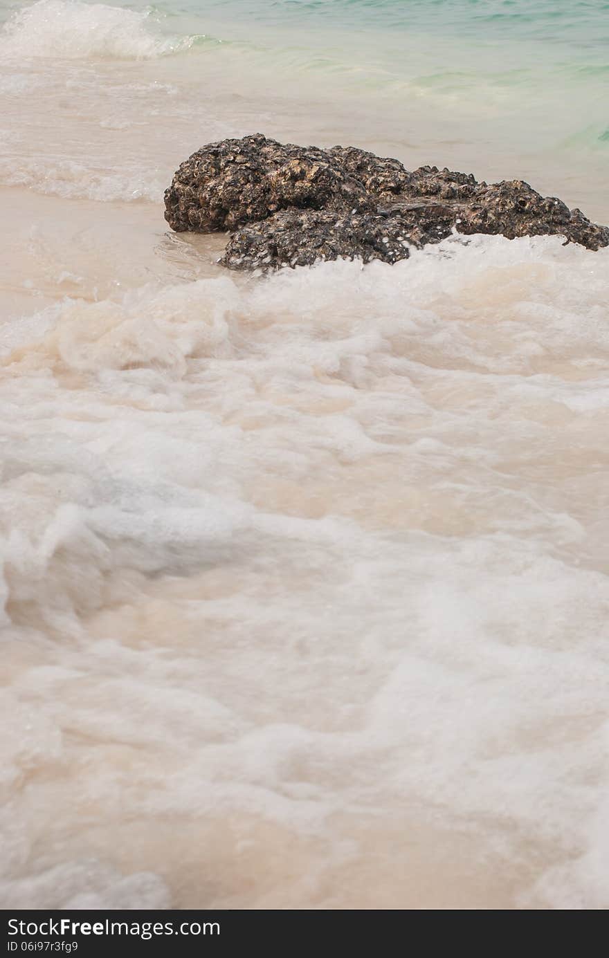 Beach Sand And Sea Water