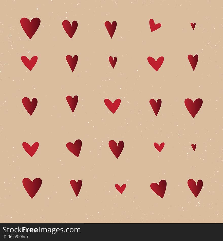 Seamless pattern with hearts. Vector repeating texture. Stylish