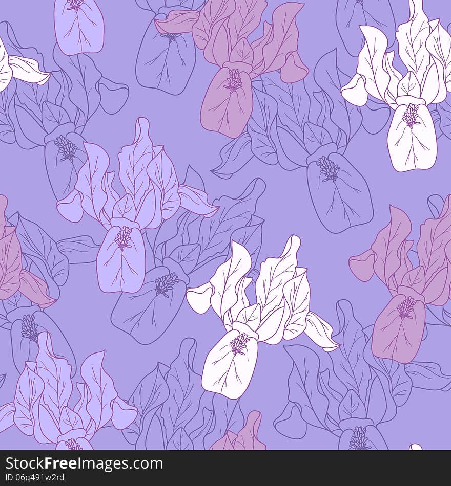 Illustration of beautiful seamless floral pattern