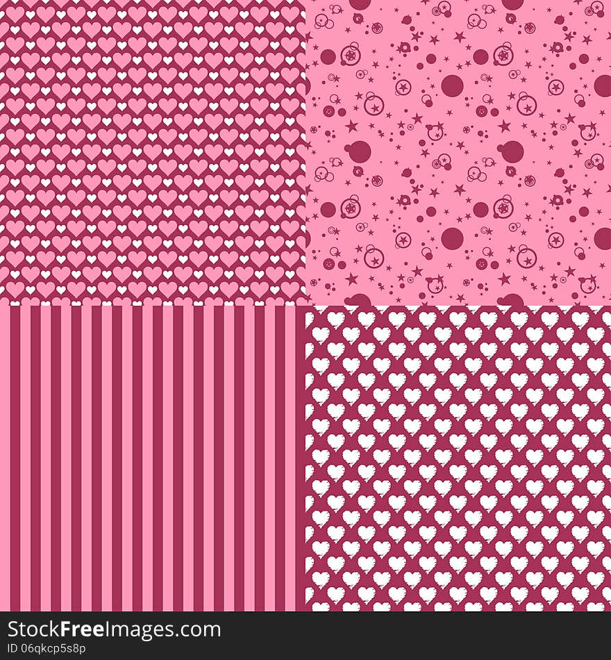 Vector set of romantic pattern. Vector set of romantic pattern