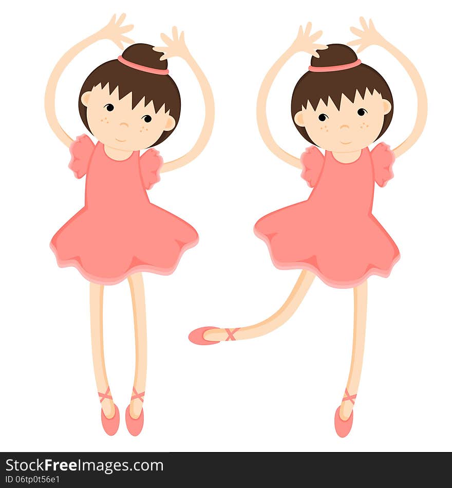 Vector set of beautiful dancers. Vector set of beautiful dancers