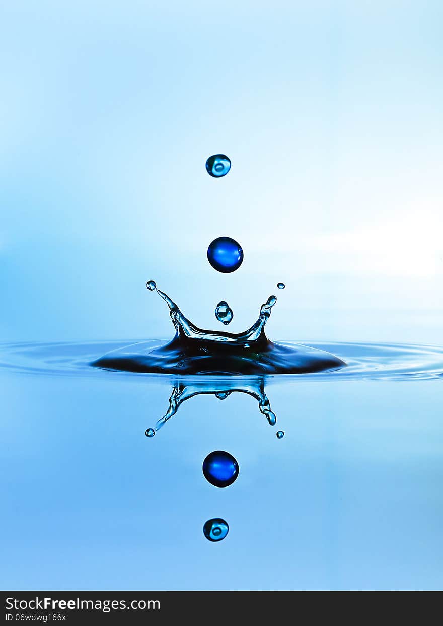 Splash water isolated on a color background. Splash water isolated on a color background.