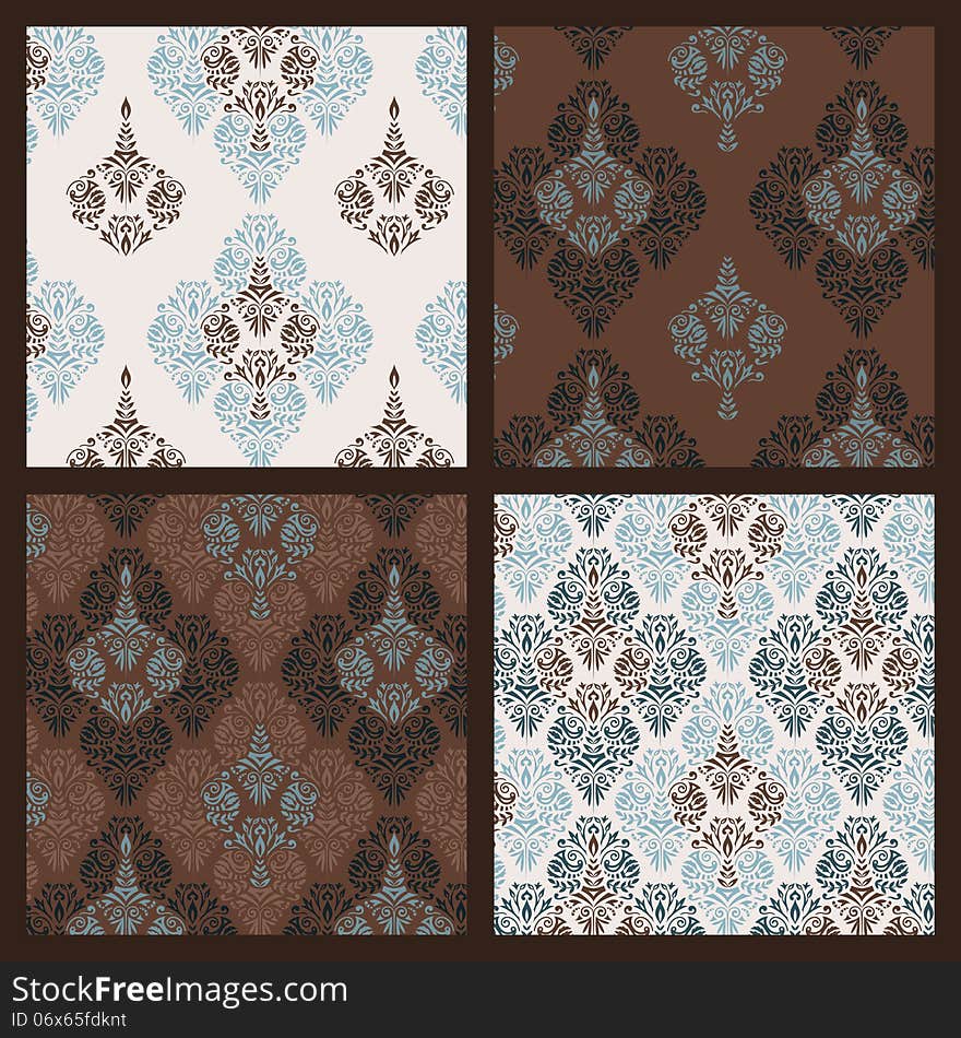 Damask pattern. Set