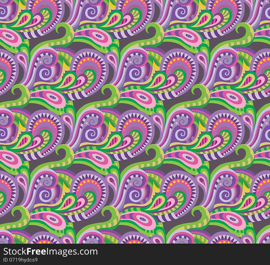 Seamless Paisley Decorative Pattern