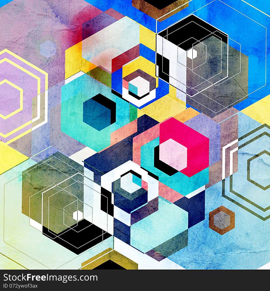 Bright abstract geometric background