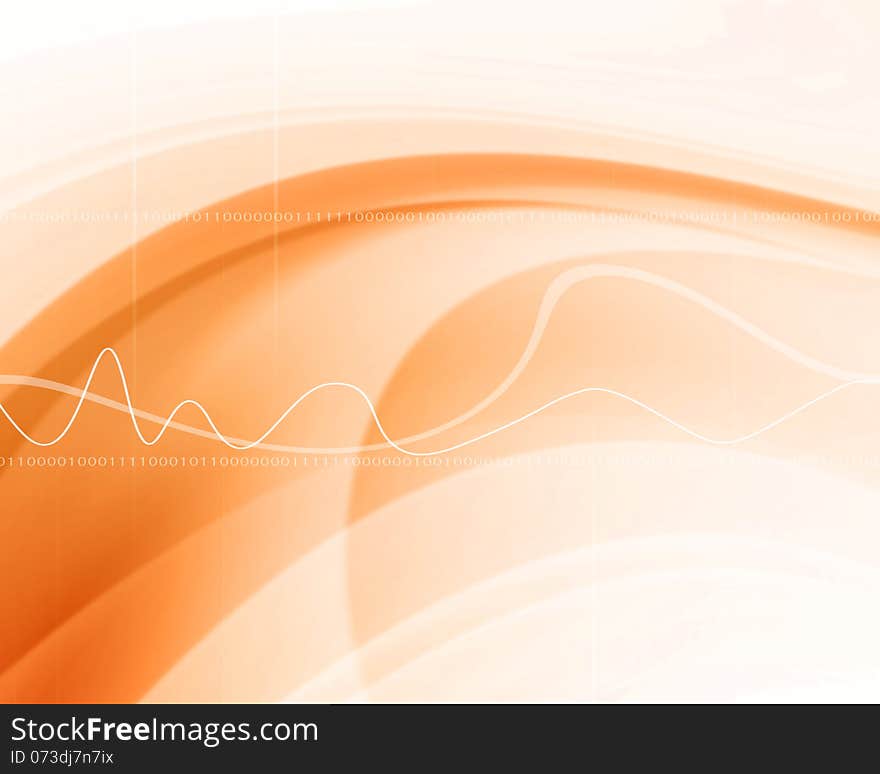 Orange Abstract Futuristic Background For Wallpaper Design