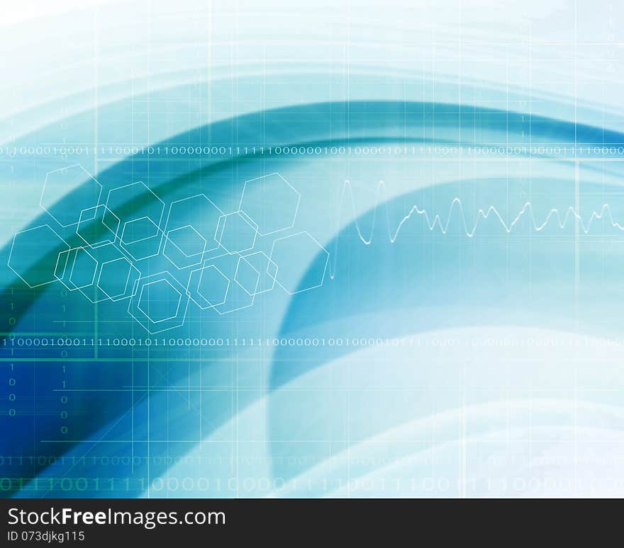 Green Abstract Futuristic Background