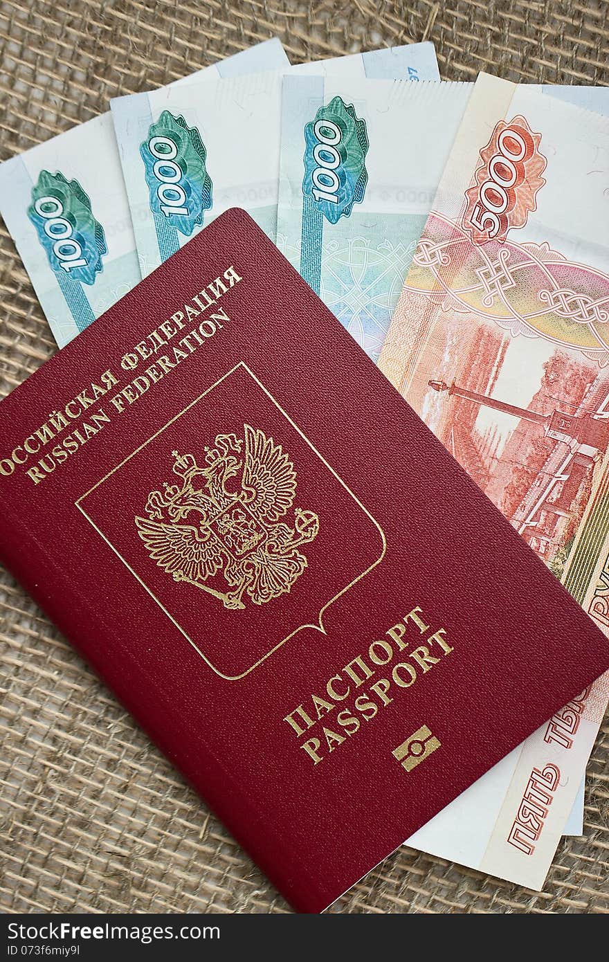 Russian Passport With Money